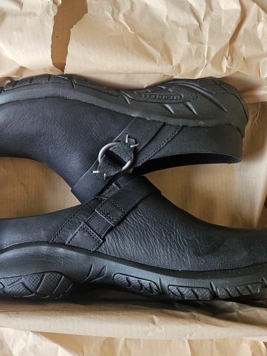 Merrell Shoes - Merrell Encore Slide 4 LTR Clogs Black Leather 6W New In Box